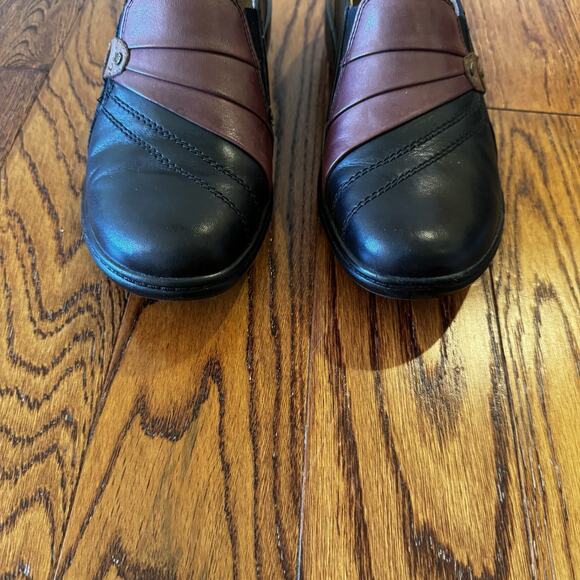 Aravon Danielle-AR Platform Womens 7 Leather Shoe Comfort Cushion Black CH6811 - Picture 4 of 14